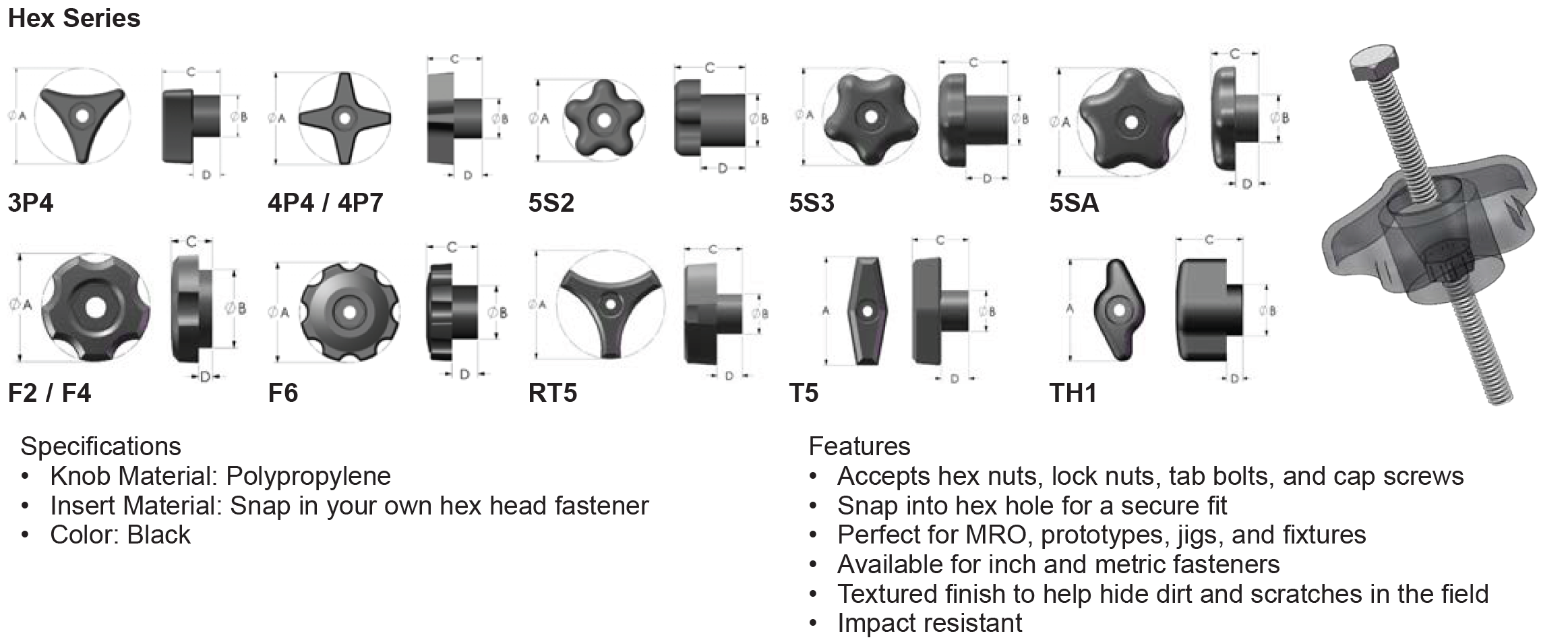 Innovative Components Plastic Clamp Knobs